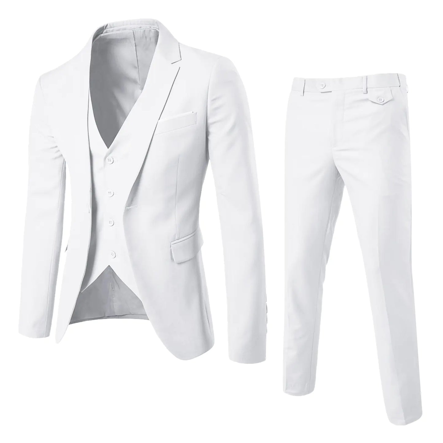 Men's Tailored 3-Piece Suit Ensemble