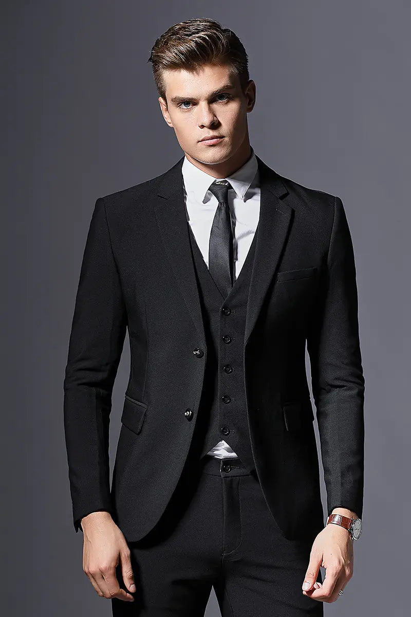 Men's Elegant Slim Fit 3-Piece Suit