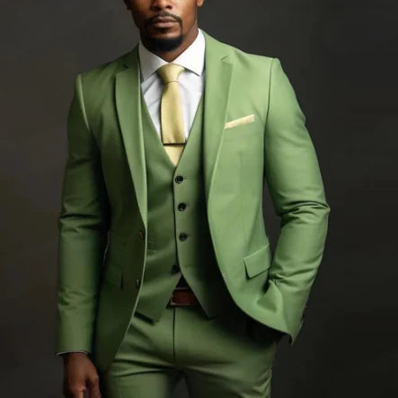 Elegant Men's 3-Piece Slim Suit