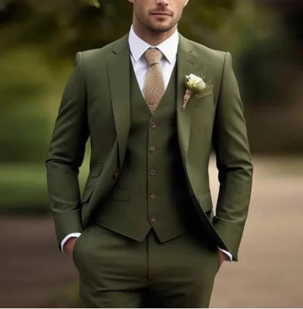Elegant Men's 3-Piece Slim Suit