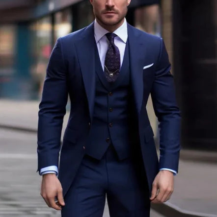 Elegant Men's 3-Piece Slim Suit