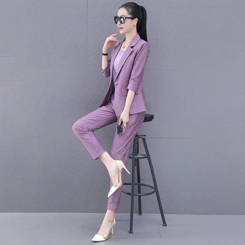 Elegant Women's 3-Piece Suit Set 2023