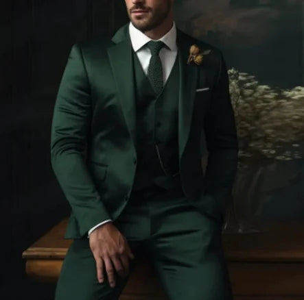 Elegant Men's 3-Piece Slim Suit