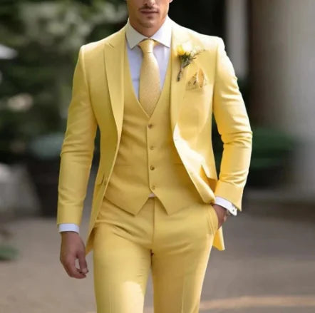 Elegant Men's 3-Piece Slim Suit