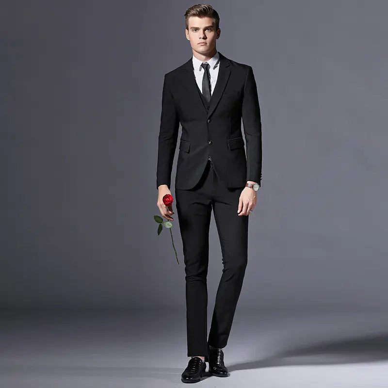 Men's Elegant Slim Fit 3-Piece Suit