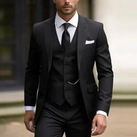 Elegant Men's 3-Piece Slim Suit