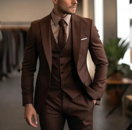 Elegant Men's 3-Piece Slim Suit